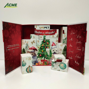 Boîte pliante artisanale <span class=keywords><strong>de</strong></span> haute qualité avec logo imprimé <span class=keywords><strong>de</strong></span> Noë<span class=keywords><strong>l</strong></span>, recyclable, <span class=keywords><strong>calendrier</strong></span> <span class=keywords><strong>de</strong></span> <span class=keywords><strong>l</strong></span>'avent personnalisé <span class=keywords><strong>de</strong></span> 24 jours, boîte cadeau avec ruban - Product Image 4