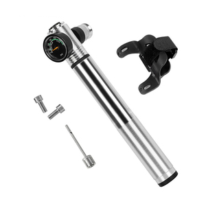 <span class=keywords><strong>Pompe</strong></span> à air pour vélo à <span class=keywords><strong>double</strong></span> <span class=keywords><strong>action</strong></span> de 300psi avec manomètre en aluminium Mini gonfleur de vélo pour gonfler les vélos - Product Image 5