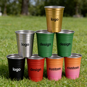Botella Deportiva Personalizada Roja de 500 ml, Acabado Mate, Taza Deportiva de Acero Inoxidable, Botella de Agua Deportiva, Vaso para Cerveza y Vino, Tazas Metálicas - Product Image 1