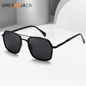 Nouvelles lunettes de soleil polarisées de style européen et américain pour hommes, monture en métal TR, protection UV400, verres noirs, type 3, pare-soleil - Product Image 5