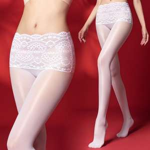 Calcetines de aceite de caballo con cintura de encaje, medias sexis, suaves y <span class=keywords><strong>sin</strong></span> costuras en la entrepierna para <span class=keywords><strong>mujeres</strong></span> <span class=keywords><strong>sin</strong></span> marcas, pantimedias finas Aurora - Product Image 3