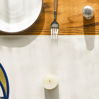 Chemin de table en lin polyester Ramadan Kareem sur mesure 13x72 pouces en gros