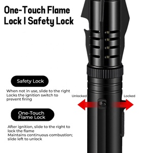 Briquet torche à flamme jet télescopique coupe-vent rechargeable avec lumière COB, briquet personnalisé pour cigarettes, cadeaux, longue portée, pour <span class=keywords><strong>bouteille</strong></span> - Product Image 3