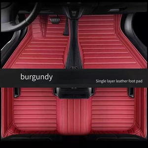 Tapis de sol de <span class=keywords><strong>voiture</strong></span> classique en cuir Nappa rayé, antidérapant et imperméable pour le <span class=keywords><strong>nettoyage</strong></span>, adapté à divers modèles de voitures - Product Image 4