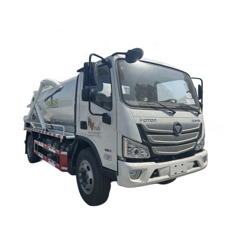 Foton 4x2 6cbm, 6 колес, вакуумная машина для всасывания сточных вод, Автоцистерна для всасывания сточных вод, цена