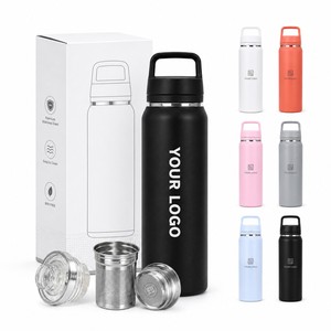Custom 500ml 700ml Thermal Travel Sports Insulated Flask Stainless Steel Water Bottle with Removable <b>Tea</b> <b>Infuser</b> Strainer - Product Image 1