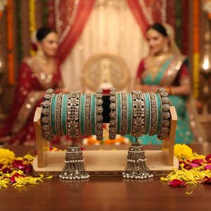 PADMAWATI Luxury Tungsten Gold Plated Multi Color <b>Indian</b> Traditional Women's <b>Bangles</b> Set Bridal Engagement Wedding Gift Party - Product Image 3