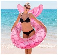 Anneau de natation gonflable mignon en PVC pour enfants piscine extérieure flotteurs d'eau de plage pour les décorations de fête de tubes de bain K_DECORATIONS K