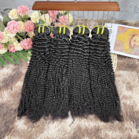 Lot de Cheveux Humains Brésiliens Bruts Non Traités, Grade 12A, Naturels, Bouclés Crépus, Vierge, en Gros
