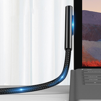 Câble de charge magnétique en nylon USB-C PD Wavelink de 1,8 m de longueur, 65 W, 3 A, charge rapide pour Surface Pro 7 8 9 10 Book Go RT