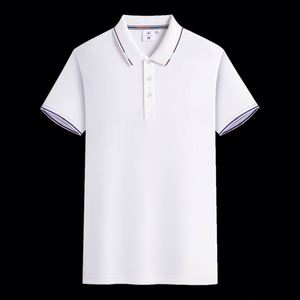 Made Quality Men's Summer Cotton Spandex Short Sleeved Solid Color Casual Embroidered Polo T-shirt Simple Top - Product Image 6