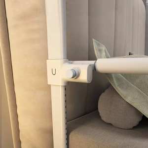 Barrière de sécurité pour bébé de conception moderne, garde-corps extra long pour lit d'enfant, protection contre les chutes, logo personnalisable, couleurs vives, Belu - Product Image 5