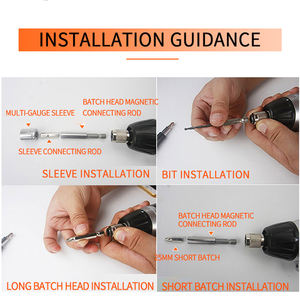 Taladro eléctrico de litio multifuncional, herramienta de taladro manual recargable para el hogar, destornillador con accesorios - Product Image 5