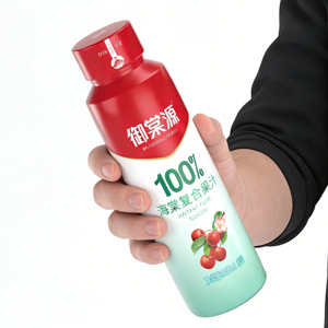 Jus de pomme de merisier 100% pur YuTangYuan 300ML sans sucre, ne augmente pas la glycémie, boisson concentrée, collation, HALAL, en bouteilles - Product Image 1