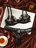 Set Lingerie Seksi Wanita untuk Pesta Klub Malam, Jersey Chef Berhias Berlian Imitasi dengan Tali yang Dapat Disesuaikan dan Bahan Transparan