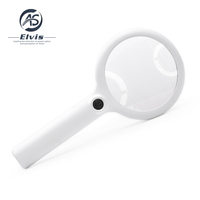 Elvis 2X/10X Handheld Pocket Magnifier with 110mm Glass Lens Portable for Reading & Inspection
