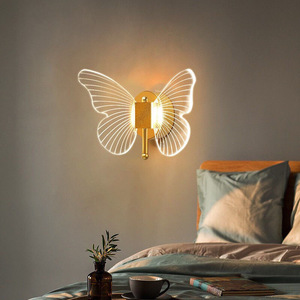 Lámpara de Pared LED con Forma de Mariposa, Iluminación Interior, Lámparas para el Hogar, Dormitorio, Mesita de Noche, Sala de Estar, Decoración, Luz para Escaleras - Product Image 6