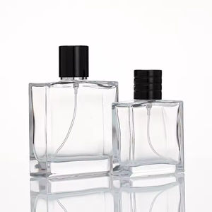 Flacon de parfum carré minimaliste 30ml 50ml 100ml en verre avec bouchon magnétique, logo personnalisable - Product Image 4