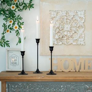 <span class=keywords><strong>Bougeoir</strong></span> en métal <span class=keywords><strong>noir</strong></span> mat pour la décoration de table de mariage - Product Image 4