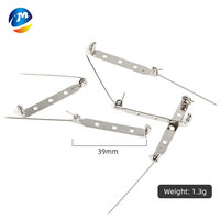 Épingle de sûreté en fer personnalisée petit accessoire d'étiquette nominative adhésive en métal