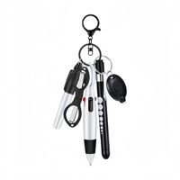 Kit de poche infirmier 6-en-1 : Stylo marqueur, Lampe LED, Stylo pupillaire, Ciseaux pliants, Accessoires porte-clés