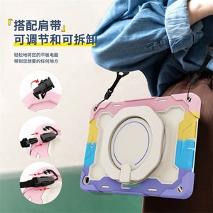 Étui de protection en silicone antichute avec support rotatif pour <span class=keywords><strong>iPad</strong></span> A16 compatible 2025, compatible Air 13 <span class=keywords><strong>Pro</strong></span> 11 et 10e génération, pour l'export. - Product Image 4