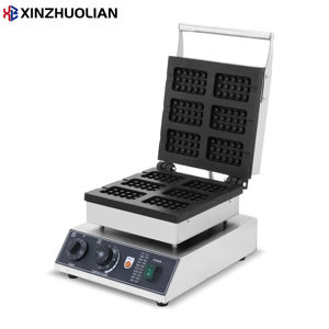 <span class=keywords><strong>Gaufrier</strong></span> électrique commercial en acier inoxydable 110V-220V, antiadhésif, à nid d'abeille, contrôle de la température et du temps, 1,75 kW - Product Image 2