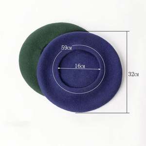 Gorro de Lana de 32 cm, Estilo Boina, para Mujer, Talla Grande, Informal, a la Moda, para Otoño e Invierno 2024 - Product Image 3