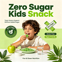 Gommes probiotiques pour enfants 50 milliards d'UFC - Super Greens & Vitamine D3 pour la santé immunitaire et digestive des enfants, Marque privée OEM