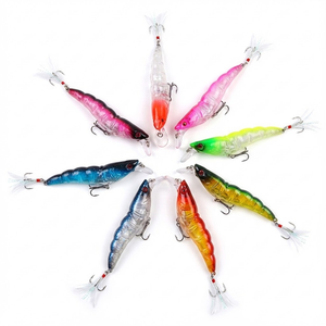 Señuelo de Pesca Flotante de Metal de Primera Calidad de 13.6 g con Anzuelos con Ranura para Sangre, Perfil de Camarón de 9.5 cm, para Pesca de Lubina en Agua Salada, Río y Agua Media - Product Image 1