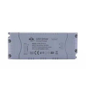 Plastic 12W 20W 30W 40W 60W 80W 100W 0/1-10V Dimmable Led Driver 12V 24V Constant Voltage LED Power Supply