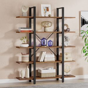 Tribuna <span class=keywords><strong>scaffale</strong></span> a 5 livelli, <span class=keywords><strong>Vintage</strong></span> stile <span class=keywords><strong>industriale</strong></span> libreria <span class=keywords><strong>Vintage</strong></span> Organizer unità di scaffalatura - Product Image 2