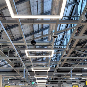 Ronse Hiện Đại Trong Nhà Vuông <span class=keywords><strong>LED</strong></span> Treo Ánh Sáng Cao Quang Thông Hình Chữ Nhật Nhôm Tuyến Tính Đèn Chùm Mặt Dây Chuyền 40W/50W 5000K - Product Image 3