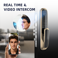 Cerradura Inteligente para Puerta UIELOCK QB20 con Reconocimiento Facial 3D, Captura de Imagen con Cámara, Wifi, Aplicación Tuya, Huella Dactilar, Contraseña Facial y Tarjeta