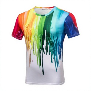 เสื้อยืดกีฬาคุณภาพสูง แห้งเร็ว สำหรับผู้ชาย สกรีนโลโก้ตามสั่ง แขนสั้น พิมพ์ลายแบบซับลิเมชั่น MOQ ต่ำ - Product Image 1