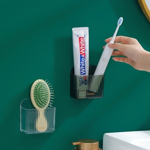 Plastic Wall Mount Multipurpose Phone Holder Universal <b>Storage</b> <b>Box</b> Remote Control Stand Charging Rack with Hook - Product Image 2