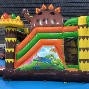 Высококачественный тематический надувной дом динозавров, комбо-замок из ПВХ материала и воздуходувки, включает ремонтные комплекты - Product Image 3