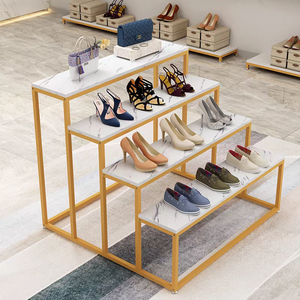 Étagère de présentation pour sacs et chaussures en acier inoxydable, design moderne, construction durable, pour supermarchés et fleuristes - Product Image 3
