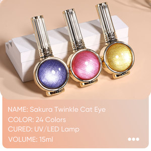 Colección Hanyinails Sakura Twinkle Cat Eye, 24 Tonos, 15ml, Esmalte <span class=keywords><strong>de</strong></span> Gel Magnético <span class=keywords><strong>de</strong></span> Color Premium, Acabado Brillante, Removible - Product Image 3