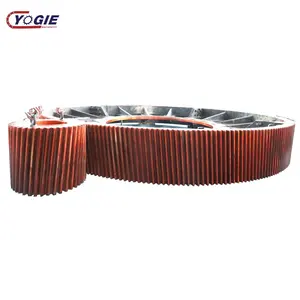 Yogie YOGIE Factory price OEM complete pinion large heavy duty spur alloy steel 42CrMo girth gear spare parts for cement mixer