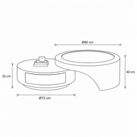 Fournisseur Professionnel : Commode Moderne Multifonctionnelle Gain de Place à Double Tiroir Extensible Dissimulé, en Bois Massif avec Panneau en Verre