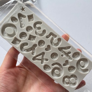 <span class=keywords><strong>Molde</strong></span> de Silicona con Números y Letras para Decoración de Pasteles, Moldes para Galletas con Números - Product Image 3