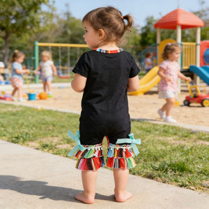 Ropa Personalizada para Bebé Niña Recién Nacida, Mono <span class=keywords><strong>con</strong></span> Estampado de Arcoíris, Body <span class=keywords><strong>con</strong></span> Volantes, Pantalones, Traje de Una Pieza para Regresar a Casa/Hospital - Product Image 2