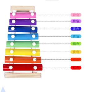 I bambini infantili di legno ottava mano bussare al pianoforte prima educazione del bambino strumento musicale giocattolo educativo 1-2-3 anni di età i piccoli - Product Image 1