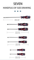 Outils de tournevis à main professionnels multifonctions Crv Pozi jeu de tournevis Torx avec poignée Tpr