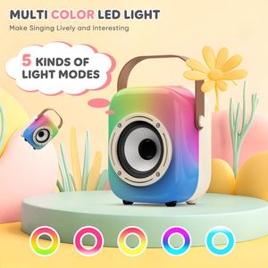 K69 Thiết Kế Mới Mini Karaoke Hai Micro Không Dây Âm Thanh Độ Trung Tiến <span class=keywords><strong>Bluetooth</strong></span> 5.3 Loa Di Động - Product Image 3