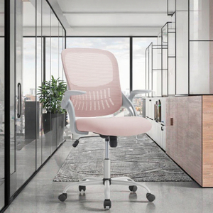 Black Modern Fabric Mesh <b>Office</b> <b>Swivel</b> Armrest <b>Chair</b> with -Adjustable Features for Home and <b>Office</b> Use - Product Image 3