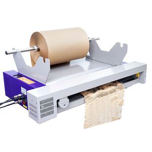 Automatic Electric Kraft <b>Roll</b> Cushion <b>Wrap</b> Making Auto Folding Processor Packaging Void Fill Honeycomb <b>Paper</b> Dispenser Machine - Product Image 2