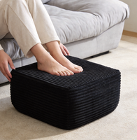 Pouf modulaire rembourré en tissu pour usage commercial - Conception sectionnelle durable et confortable
