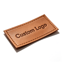 Écussons en cuir 3D personnalisés avec logo en relief pour vêtements, jeans et sacs, étiquettes en cuir PU personnalisées, tissu sergé, vente en gros